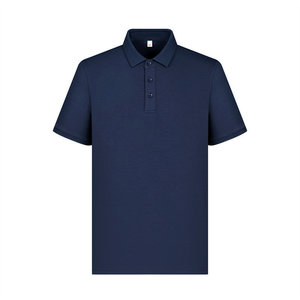 เสื้อโปโลผู้ชายแขนสั้นสีทึบโพลีเอสเตอร์ฤดูใบไม้ผลิฤดูร้อนชุดทำงานสวมใส่ทุกวันโฆษณาทีมโลโก้ที่กำหนดเอง - Product Image 3