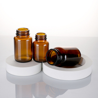 Verre brun large bouche scellé bouteille de réactif Capsule foncée poudre de grain de café bouteille séparée bouteille de stockage à base de plantes ambre chinois