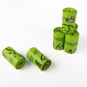 Ready to Ship 100% Biodegradable <b>Compostable</b> Cornstarch Dog Poop <b>Bags</b> Custom Logo Pet Waste - Product Image 5