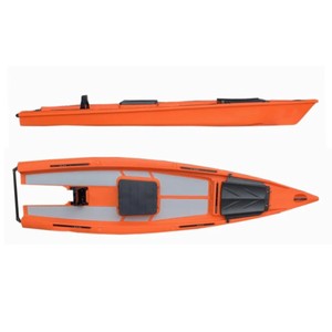 Kayak da Pesca Solo Skiff Pro Angler 2022, 6HP, 14 Piedi, con Motore e Pedale, Materiale HDPE, Capacità 250kg, per Uso in Mare/Fiume/Lago/Oceano - Product Image 6