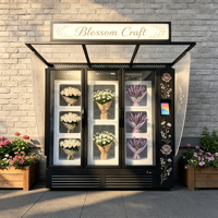 Réfrigérateurs d'extérieur OEM/ODM pour fleurs, verre chauffé anti-buée, très demandés en Pologne, distributeur automatique de fleurs, certifié CE