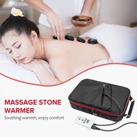 Chauffe-pierres de massage portable double face 220V 110V 12V avec chargeur de voiture pour équipement de spa et salon, outil professionnel
