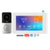 WIFI TUYA 4 fils, écran tactile 7 pouces, résolution 800x480, interphone bidirectionnel, résistant à l'eau, détection de mouvement PIR, vision nocturne, porte intelligente