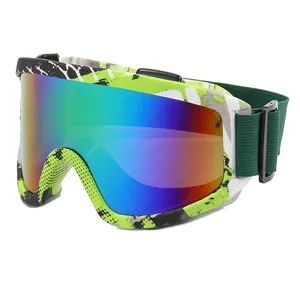 Mannen Vrouwen Custom Hot Selling Windproof Winter Ski Sport Zonnebril Anti-Mist Uv Bescherming Skiën Bergbril