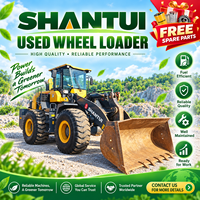 Chargeuse frontale Shantui L53-G d'occasion de 5,3 tonnes avec accessoires inclus pour les travaux miniers, les carrières, les ports et la manutention de matériaux lourds