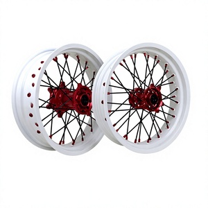 Juego de Ruedas <span class=keywords><strong>Supermoto</strong></span> de 17 Pulgadas para CRF250R CRF450R, Buje Blanco CNC 17x3.5 5.0, DOT ISO/TS16949, Piezas de Alto Rendimiento para Motard - Product Image 4