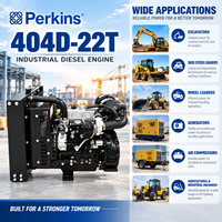   Moteur diesel industriel turbocompressé 4 cylindres 404D-22T 2,2 L 49-61 CV pour excavatrice, chargeuse, équipements de construction