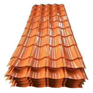 Folhas de telhado onduladas revestidas de cor PPGI chapa de ferro ondulado galvanizado chapa de metal de zinco
