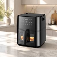 Cuisinière saine avec panneau tactile intelligent, boîte de qualité export, ensemble de cuisson complet, boîte à pot amovible, friteuse à air chinoise, four sans coup de pression