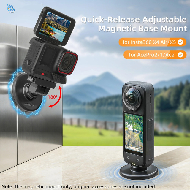 Quick-release Nagnetic Base Stand Compatible with Insta360 X4 Air/X5/Ace Pro2/1/Ace Action Camera Accessories