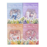 10 feuilles par paquet Shell Light PET Sticker Pack Antler Forest Series 4 Choix Elk Thème Autocollants décoratifs