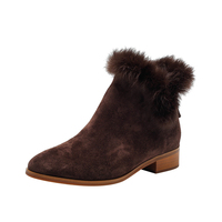 Bottines d'hiver tendance pour femmes, en cuir véritable, légères, respirantes, douces, à lacets