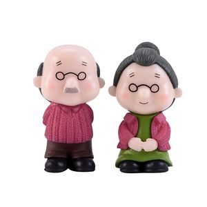 Yxs Chen Juns micro-paysage bonsaï, gâteau succulent, <span class=keywords><strong>grand</strong></span>-père et <span class=keywords><strong>grand</strong></span>-mère, couple, beaux-parents, ornements d'artisanat en plastique - Product Image 5