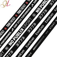 Hualiu, venta al por mayor, superventas, diseño de logotipo, banda Web, nailon, goma, estampado de letras, correa de sujetador