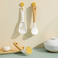 Brosse de nettoyage multi-usages pour cuisine, brosse de récurage pour cuisine, brosses ménagères polyvalentes, n'abîme pas facilement les casseroles