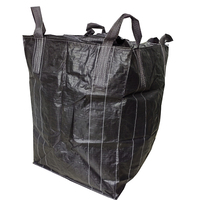 Fibc Jumbo grand sac en vrac noir personnalisé 1000kg 1500kg pp sac maxi tissé en polypropylène pour engrais à grains 1 tonne 1.5 tonne 2 tonnes
