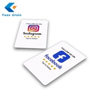 Tarjeta NFC para Marketing en Redes Sociales, Tarjeta de Seguimiento de Instagram y Facebook con Código QR, Toque para Seguir, Etiqueta NFC para Promoción Empresarial