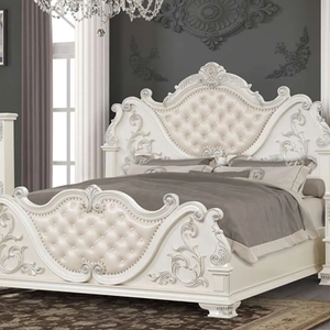 Juego de Muebles de Dormitorio con Cómoda y Mesita de Noche con Tallados - Product Image 1