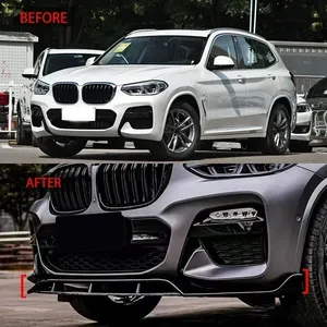 สตาร์นาฟ M Sport สำหรับ X3 G01 X4 G02 M40i M40d ปี 2017-2021 ชุดแต่งรถยนต์ 4 ชิ้น สปอยเลอร์ลิ้นกันชนหน้า ดิฟฟิวเซอร์ บอดี้คิท - Product Image 4