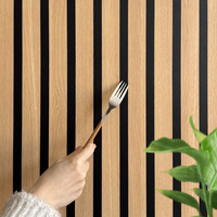 Panneau mural 3D gaufré cannelé moderne, imperméable et ignifuge, auto-adhésif en PVC, plusieurs couleurs, pour salle de sport et salle à manger