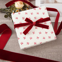 Rubans de Noël en velours rouge bordeaux de qualité supérieure pour décorations de sapin, couronnes, emballages cadeaux, ornements de fête, vente en gros, 6-9m, durables