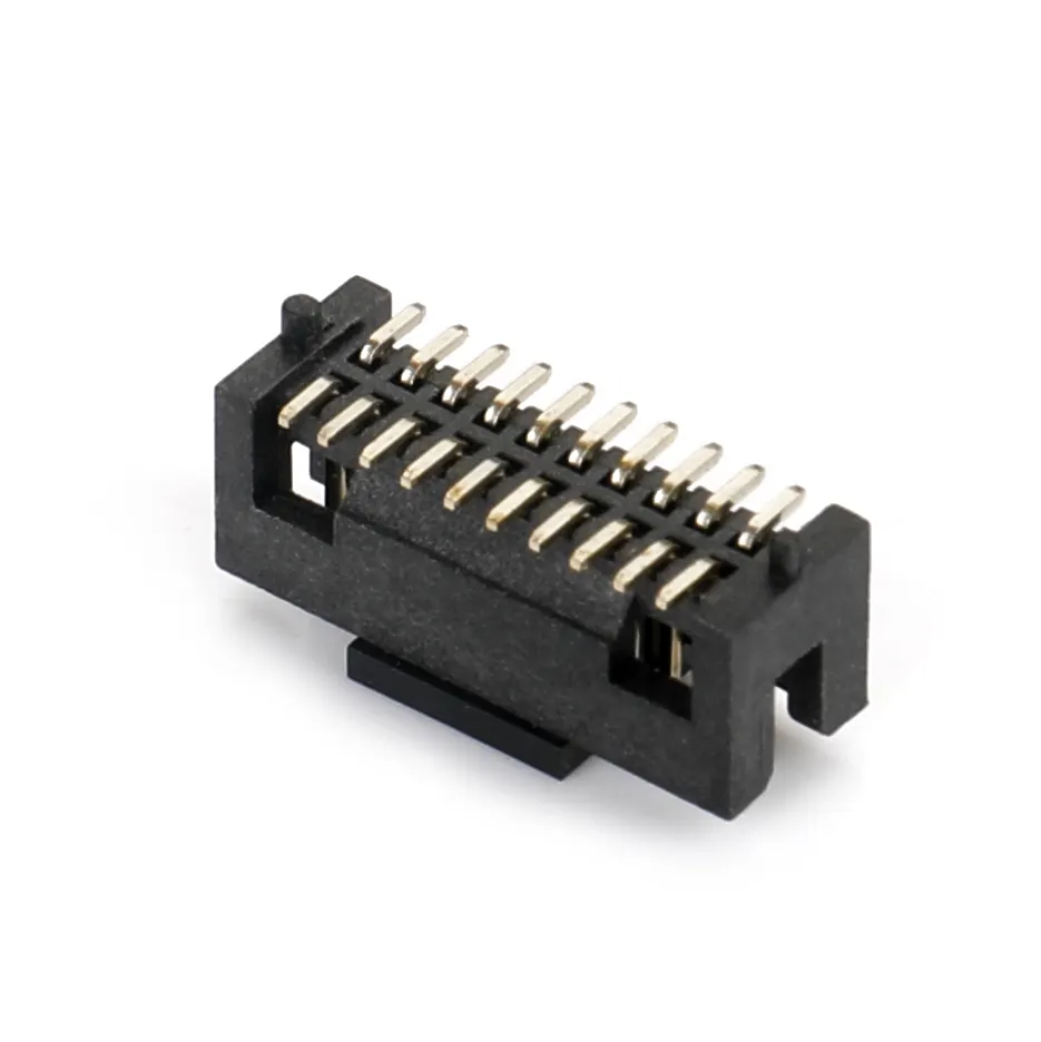 Box header 1.27mm pitch connector 20 pin wire to board pcb header 127mm surface mount smt dual row black samtec rectangular