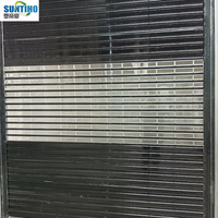 Porte de volet roulante commerciale lattes de polycarbonate porte assortie petite boîte de couverture porte de volet roulante télécommandée