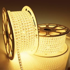 AC 220V 60leds Smd 5050 tira de luz impermeable IP67 alto lumen Flexible tira de luz Led al aire libre <span class=keywords><strong>Camping</strong></span> sitio decorar Luz - Product Image 2