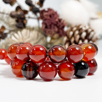 Perles rondes en agate naturelle polie de qualité supérieure pour la fabrication de bijoux, en gros, 4mm 6mm 8mm 10mm 12mm 14mm