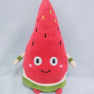 Fruit Shape Watermelon Plush Toy Custom Stuffed Fruit Vegetable Plush Toy