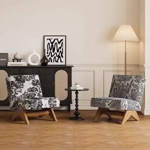 โซฟาเข้ามุมรูปตัวแอลทันสมัยสำหรับห้องนอน ระเบียง อพาร์ทเมนต์ โรงแรม ใช้เป็นเก้าอี้พักผ่อน พนักพิงไม้เนื้อแข็ง บุฟองน้ำ - Product Image 3