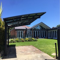 Fournisseur de auvents en polycarbonate |   Abri de stationnement automobile moderne avec structure en aluminium, fabrication OEM, vente en gros