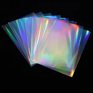 Hochwertige doppelt klare prismatische Hologramm-Karten hüllen Holo graphic 100 Penny Flash ing Protective Idol Cover Sleeves