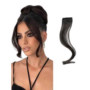 วิกผมหน้าม้าทรงแปดตัวเลขแบบม้วนข้าง LXLHB ขนาด 8 นิ้ว เส้นผมธรรมชาติ  ฐานลูกไม้โปร่งใส  วิกไฟเบอร์ Kanekalon - Product Image 4