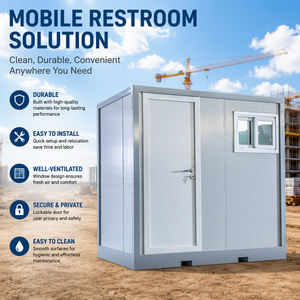 Unidad Sanitaria Móvil Portátil Tipo Contenedor con Construcción <span class=keywords><strong>de</strong></span> Panel Sándwich para Uso Industrial y <span class=keywords><strong>de</strong></span> Emergencia - Product Image 1
