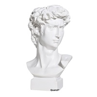 Grande statue grecque de David de style européen Décoration intérieure Figurine en plâtre Sculpture d'art en résine