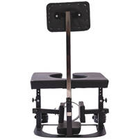 Chaise de soumission BDSM pour position assise, avec entonnoir, pour l'entraînement des esclaves masculins, jouet sexuel fétichiste, collier de bondage