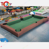 Mesa de Billar Inflable de Tela Oxford, Juego de Snookball con Soplador de Aire, Bolas de Snooker, Diversión de Billar y Fútbol, para Exteriores, para 10 Personas