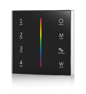 Skydance RF2.4G CCT/RGB/RGBW <span class=keywords><strong>4</strong></span> zonas inalámbrico montado en la pared controlador de panel táctil T21/T22/T24/T25 para iluminación <span class=keywords><strong>Led</strong></span> - Product Image 1