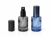 Flacon pulvérisateur de parfum en verre cylindrique multicolore de 10 ml, vide, rechargeable, avec capuchon électroplaqué, pour cosmétiques et fragrances