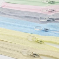3 #   Fermeture éclair en nylon à glissière transparente multicolore à verrouillage automatique pour vêtements, chaussures, sacs, textiles de maison, accessoires de couture