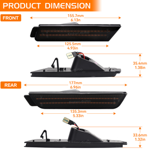 Feux latéraux dynamiques à LED pour Chevrolet pour Chevy Camaro 2010~2015 Feux arrière de pare-chocs dynamiques Barbie rose avec clignotant - Product Image 4