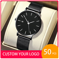 Reloj de Pulsera de Cuarzo con Diseño Clásico 8829, Logotipo Personalizado OEM, Resistente al Agua, de Lujo, con Calendario, para Hombre