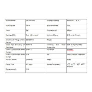 هو توك HoTok روبوت يعمل بالطاقة الشمسية لتنظيف سطح حمام السباحة شاحن مزدوج أداة تفريغ مسبح آلية وملحق - Product Image 3
