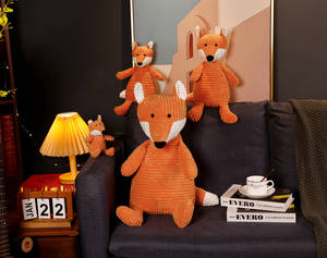 कस्टम नरम कॉरडरॉय कपड़े के लिए पशु आलीशान फॉक्स उपहार प्रचार फॉक्स आलीशान खिलौना - Product Image 3