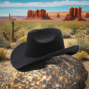 تخفيضات كبيرة مخصصة للجنسين من البوليستر بلون واحد من القطن للكبار في الهواء الطلق الرياضة راعية البقر قبعات قبعة فيدورا - Product Image 3