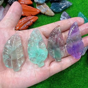 5 cm Natural Stone Crystal Feather Gemstones Healing Crafts Pendants Accessary Unique <b>Gifts</b> - Product Image 6