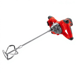 Mezcladora Eléctrica de Mortero de 1600W con Doble Paleta, Mezcladora de Cemento de Velocidad Variable, Taladro Mezclador Manual para Concreto y Lechada - Product Image 5