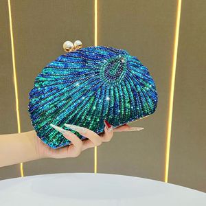 Trendy pearl <b>Wedding</b> Party <b>Clutch</b> Purse elegant Women's Tote bags Luxury Crystal evening bags single-shoulder crossbody bags - Product Image 3