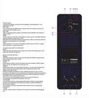 Modul Amplifier Aktif 2 Jalur Kelas D Profesional 400W+150W Dsp untuk Speaker Aktif